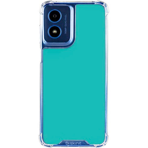 Aqua Blue Moto G 5G (2024) Clear Case